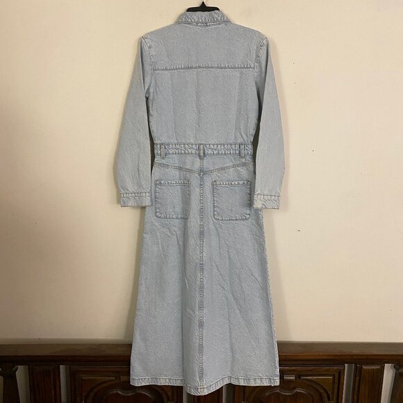 NEW Zara Z1975 DENIM MIDI DRESS XS - Picture 11 of 15